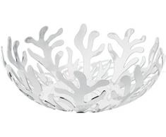 Alessi Mediterraneo ESI01/29 W Frutero de Diseño, Acero Inoxidable y Resina Epoxi, Blanco, 29 cm