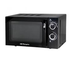 Orbegozo MI 2017 - Microondas sin grill (700 W de potencia, 20 L, 6 niveles de funcionamiento), color negro