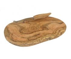 BERARD 56178 - Tabla y cuchillo para quesos madera de olivo 32 5 x 17 5 cm (h.nr.)