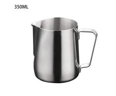 Che Jarra de Espuma de Leche de Acero Inoxidable Cafetera Espresso Café Barista Taza de Leche Artesanal Jarra de Espuma, 350 ml
