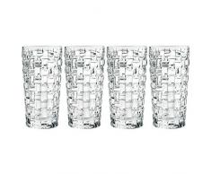 Nachtmann Dancing Stars Bossa Nova Vaso Largo Set, Set 4 Piezas, Vaso de Agua, Vaso de Jugo, Cristal, Al 15 cm, 395 ml, 0092075-0