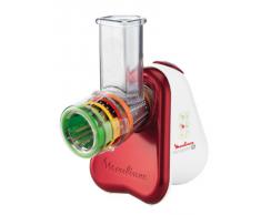Moulinex Fresh Express Plus - Rallador, 5 funciones, 150 W, 1 L, 1 dB, metal, rojo/blanco
