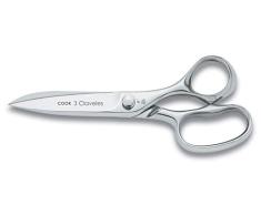 3 Claveles 28085 profesional acero inoxidable tijeras de cocinero línea COOK para carne pescado pollo caza pizza filo microdentado accesorios de cocina de 20 cm-8, BRILLO