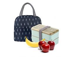 Bolsa Térmica Comida Bolsas de Almuerzo caja porta con Aislamiento Bolso de Mano para Mujeres Impermeable Fiambrera Isotermica Aislado Térmico Organizador del Almuerzo para Hombres niñas niños