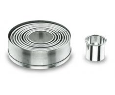 Lacor - 68069 - Caja 9 Cortapastas Redondos Lisos Inox.