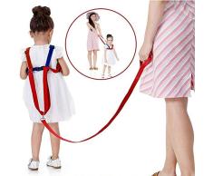 suntapower Baby Anti Pérdida Cinturón, 2 en 1 Niños Walking Seguridad Vajilla muñeca cuerda Strap y mano Cinturón muñeca Link cuerda Seguridad geschirre Niños sicheit para 0 – 5 años Niños (Rojo/