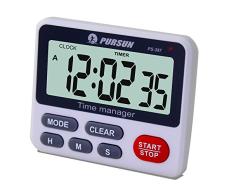 Temporizador Digital de Cocina - XREXS Temporizador de Volumen de Alarma Ajustable, Temporizador de Cocina, Cronómetro, Pantalla LCD Grande Temporizador de Encimera/Temporizador Batería Incluida