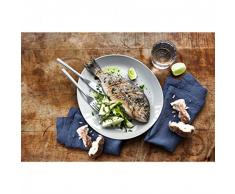 WMF, Acero Inoxidable Pulido Nuova Juego 6 Cubiertos para Pescado, Cromargan 18/10, 21 cm