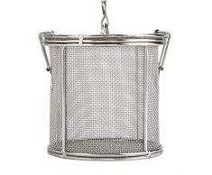 Cesta de Halógeno de Acero Inoxidable, Filtro de Aderezo de Bola de Té, Filtro de Separación de Aderezo (10 * 10cm)