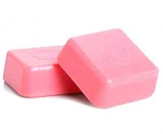 SuperMega® Cera caliente Cera depilatoria caliente de bajo 1 kg, para pieles sensibles, áreas faciales (Rosa)