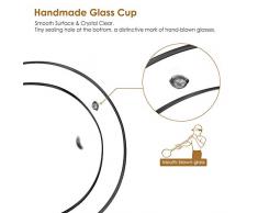 Glastal 350ml Vaso de Vidrio de Borosilicato de Aislamiento Térmico de Doble Pared para Café, Leche, Té y Más, Conjunto de 6