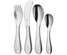 WMF Knuddel - CuberterÃa para niños 4 piezas (tenedor, cuchillo de mesa, cuchara y cuchara pequeña) (WMF Kids infantil)