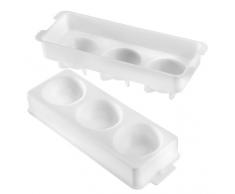Molde de Hielo Esfera Grande/ - Bandeja hace 3 - Bolas de Hielo Gigantes ideal para Whisky.