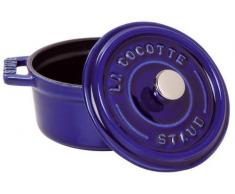 STAUB Cocotte Redonda, Hierro Fundido, Azul, 24 cm