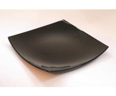 ARC d7214 Plato Cristal Cuadrado Postre, Negro