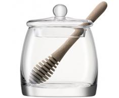 LSA International 12,5 cm y cuenco para servir tarro para miel and Oak pinturas, transparente