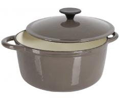 Crealys 513359 - Cocotte redonda en hierro fundido, 21 cm