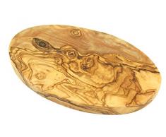 D, o.m. Tabla de cortar de madera de olivo 25 x 15 cm oval