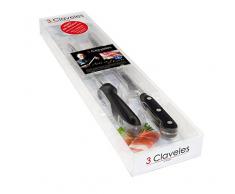 3 Claveles Juego Cuchillos, Acero, Negro, 0 cm, 6