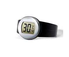 Panamami LCD Digital Termómetro de Botella de Vino Rojo Medidor electrónico de Temperatura del Vino Reloj Termómetro de Botella automático Wine Tools TM-5-Black