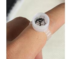 GLOGLOW Tapa de la Tinta del Tatuaje, 100/200/500pcs Copas Desechables del Anillo de la Tinta del Tatuaje Sostenedor plástico de los Accesorios del Pigmento de Microblading(500pcs)
