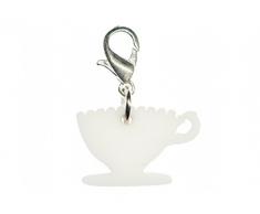 Miniblings Pulsera de la Taza de café Taza de café Charm acrílico Blanco