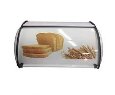 fervortop Paneras para Guardar El Pan Caja De Almacenamiento De Pan Metal Contenedor De Pan Retro Blanco para Pan, Pasteles Y Bizcochos