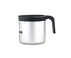 Laken Taza de Aluminio con Borde de Plástico Negro y Asa 0,4L