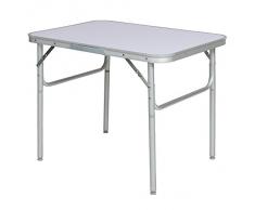 TecTake Mesa plegable de aluminio portátil Camping Terraza Jardín Mesa multifuncional