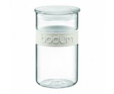 Bodum Presso - Tarro de cristal con tapa, cinta de silicona, 1 l, color blanco crema