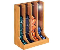Kesper 50946 café-Soporte de la cápsula, 21 x 28 x 12,5 cm, bambú