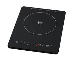 Cecotec Placa de Inducción Portátil Full Crystal. Superficie de cristal, Control Táctil, 10 niveles de Potencia, Temporizador, Programable, 4 Menús preconfigurados, para Sartenes hasta 28cm, 2000 W