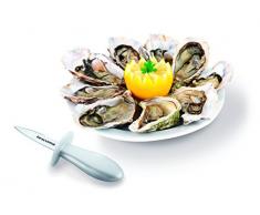 Tescoma Cuchillo Abre-Ostras Presto Seafood, Acero Inoxidable, Blanco Perla