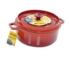 Invicta 302240 - Cacerola redonda de hierro fundido, forja, rojo, 24 cm