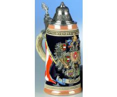 Jarra de cerveza alemana Austria escudos con alto relieve, jarra 0,4 litros KI 1014 0,4L