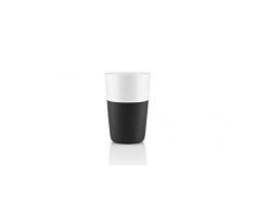 Eva Solo 5706631052030 501003 - Juego de 2 vasos de latte tee (silicona, 360 ml, porcelana, carbono), color negro