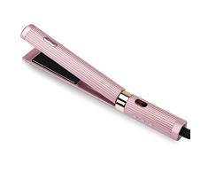 Plancha de Pelo Profesional, Planchas Para el Cabello 2 en 1 Con Placas de Cerámica, Planchas Para Todo Tipo de Cabello,oro rosa