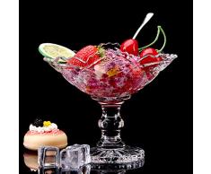 Copa de helado, copa grande de postre de cristal, ensaladera europea creativa sin plomo, copa de batido, copa de postre de helado-A1