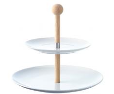 LSA Sylvia Tay Niveles para pastelillos con Potencia de Roble 25 cm | 2 Pisos para Dulces, Mini Soporte para Tartas