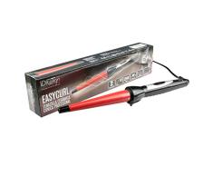 ID Italian Design | Rizador de Pelo Cónico Profesional Easy Curl, Moldeador del Cabello Rojo
