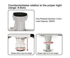 Dewel Base Lavadora Soporte Lavadora Secadora 44.8~69cm Ajustable con 4 Pies de Goma Resistentes