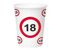 Folat B.V. Nuevo Taza Señal de tráfico 18, 350 ml, 8 Unidades