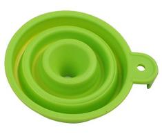 Silicona plegable embudo – Diámetro 10 Cm – Embudo – Entrada ayuda – Botella Embudo verde – Embudo – Universal Embudo – plegable embudo