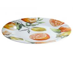 GILDE plato decorado con Naranjas y Limones, Material Porcelana de ceniza de hueso ó Bone China 19,2 cm