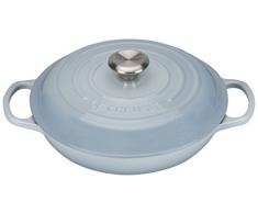 LE CREUSET Evolution Cacerola Baja Redonda, 2 L, para Todas Las Fuentes de Calor, Incl. inducción, Hierro Fundido, Azul (Coastal), 26 cm