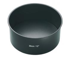 Kitchen Craft Master Class Molde Tarta Redondo con Base Suelta, Acero, Negro, 30 cm