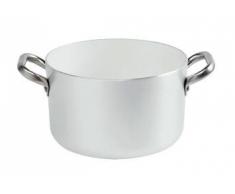 Ollas Agnelli Cazuela Alta de Aluminio, con 2 Asas en Acero Inoxidable, Plata, 8,5 litros