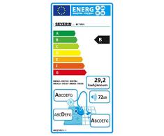 Severin BC 7045, Aspiradora de suelo con bolsa, incluye cabezal para parquet y set de 3 accesorios, S´POWER snowwhite, gris y rojo