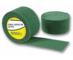 Alanos Profesional. Rollo de Estropajo Fibra Verde Extra 6 Metros Resistencia para Todo Tipo de limpiezas