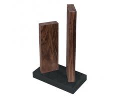 Kai STH 4.3 Shun - Bloque magnÃ©tico de Madera de Nogal para Cuchillos (con Base de Granito)